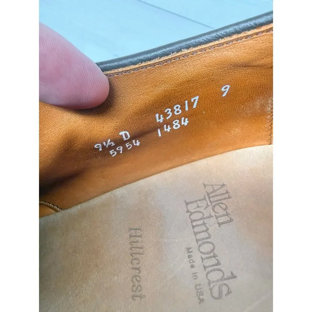 Allen Edmonds Walton Split Toe Derby 5954 Chestnut 9.5 D USA Dress Shoes w/ Box